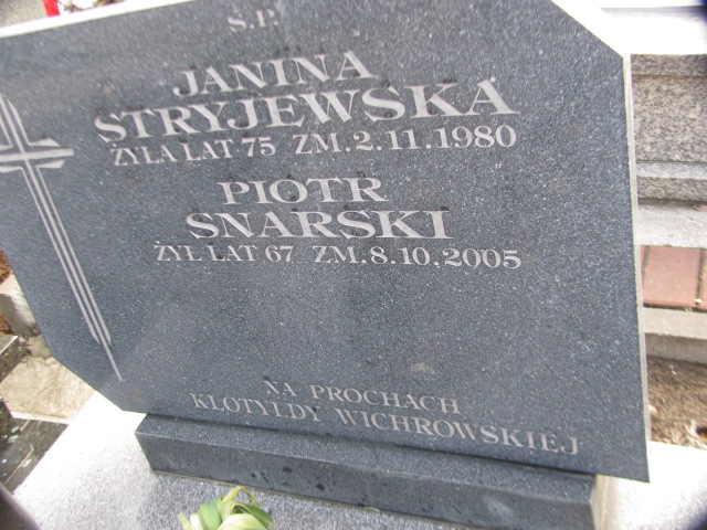 Piotr Snarski Sosnowiec Wniebowzięcia NMP - Grobonet - Wyszukiwarka osób pochowanych