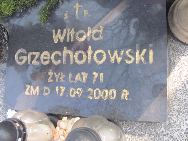 Witold Grzechotowski Sosnowiec Wniebowzięcia NMP - Grobonet - Wyszukiwarka osób pochowanych