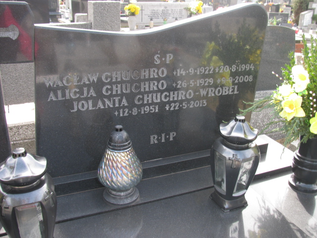 Jolanta Chuchro Wróbel 1951 Sosnowiec Wniebowzięcia NMP - Grobonet - Wyszukiwarka osób pochowanych