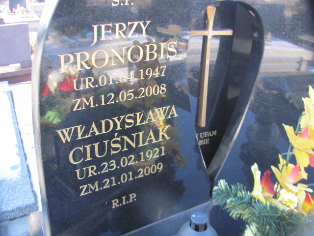 Jerzy Pronobis 1947 Sosnowiec Wniebowzięcia NMP - Grobonet - Wyszukiwarka osób pochowanych