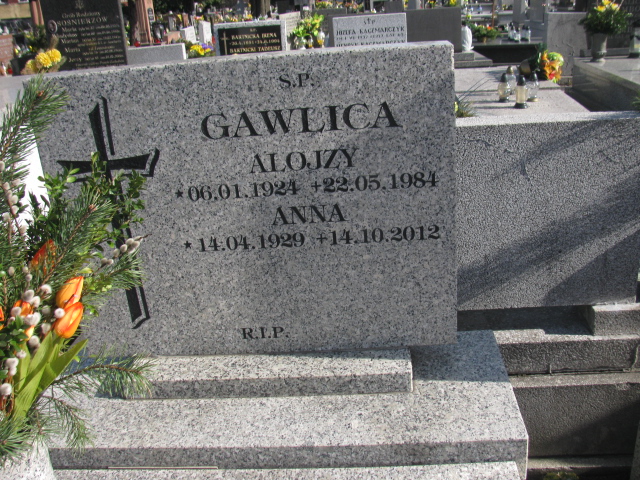 Alojzy Gawlica 1924 Sosnowiec Wniebowzięcia NMP - Grobonet - Wyszukiwarka osób pochowanych
