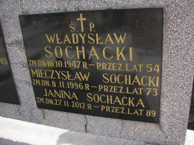 Julia Sochacka Sosnowiec Wniebowzięcia NMP - Grobonet - Wyszukiwarka osób pochowanych