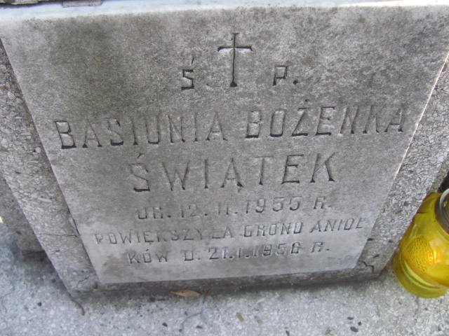 Barbara Bożena Świątek 1955 Sosnowiec Wniebowzięcia NMP - Grobonet - Wyszukiwarka osób pochowanych