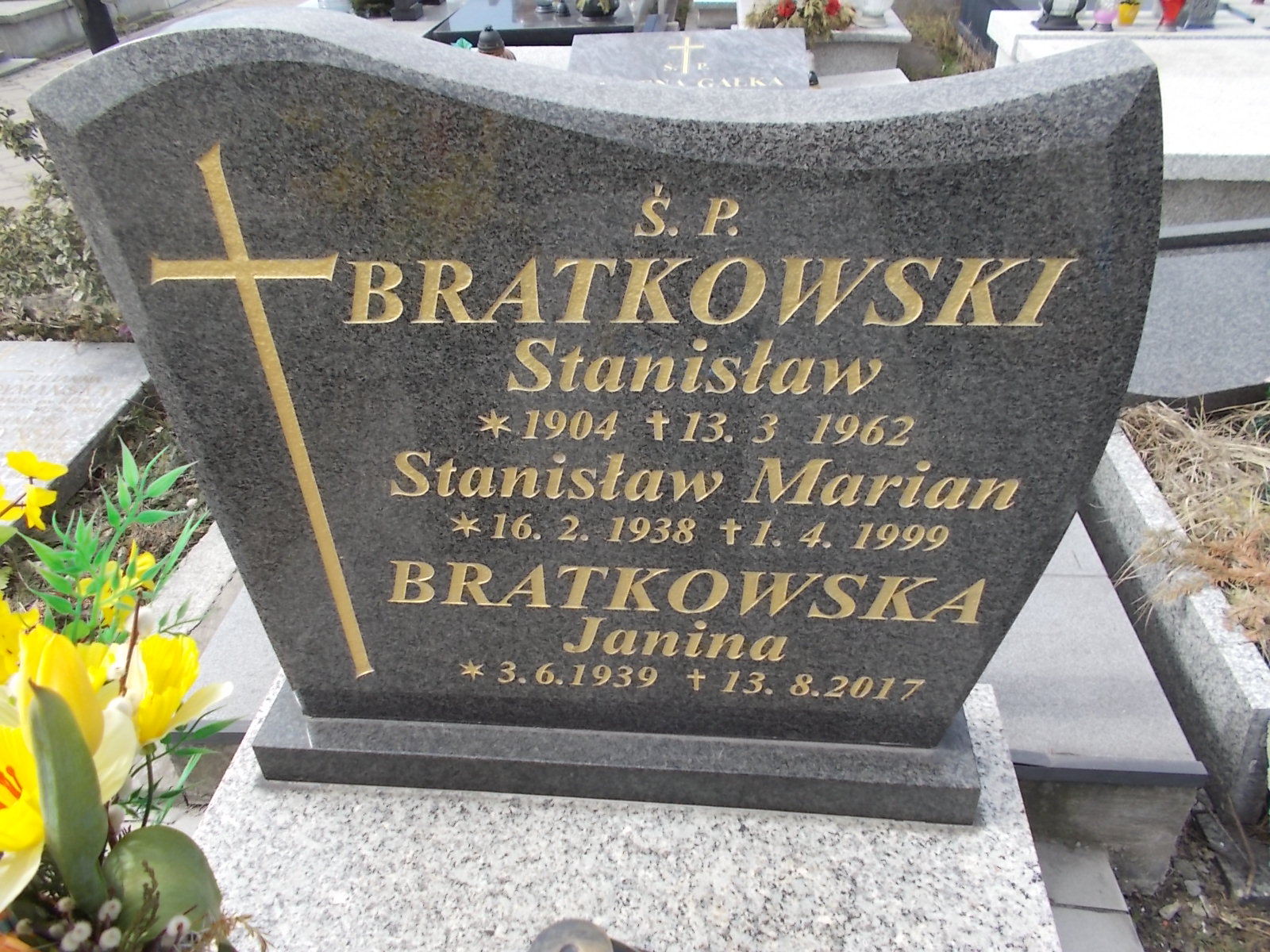 Stanisław Marian Bratkowski 1938 Sosnowiec Wniebowzięcia NMP - Grobonet - Wyszukiwarka osób pochowanych