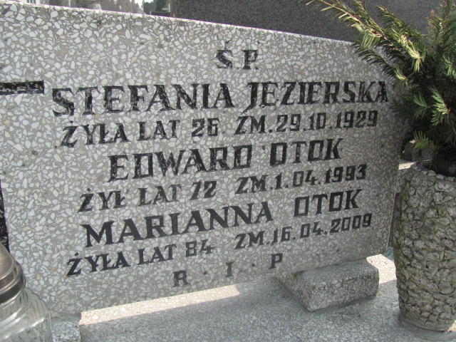 Edward Otok Sosnowiec Wniebowzięcia NMP - Grobonet - Wyszukiwarka osób pochowanych