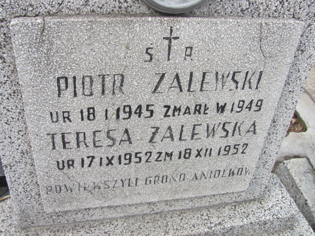 Piotr Zalewski 1945 Sosnowiec Wniebowzięcia NMP - Grobonet - Wyszukiwarka osób pochowanych