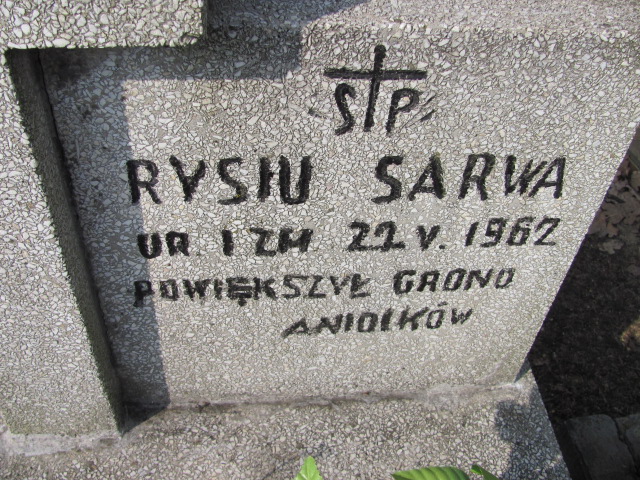 Ryszard Sarwa 1962 Sosnowiec Wniebowzięcia NMP - Grobonet - Wyszukiwarka osób pochowanych