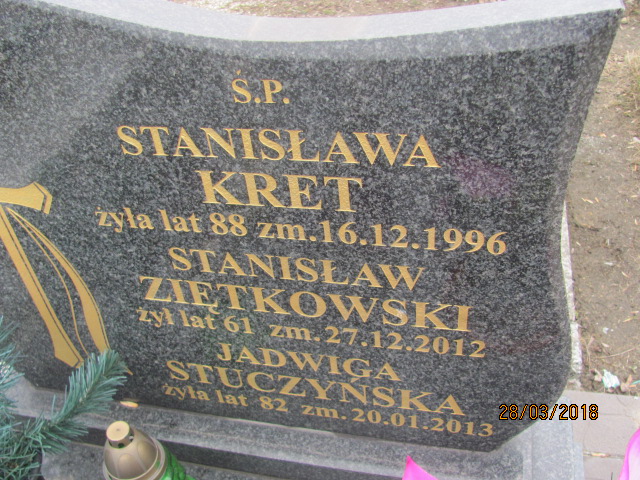 Stanisława Kret Sosnowiec Wniebowzięcia NMP - Grobonet - Wyszukiwarka osób pochowanych