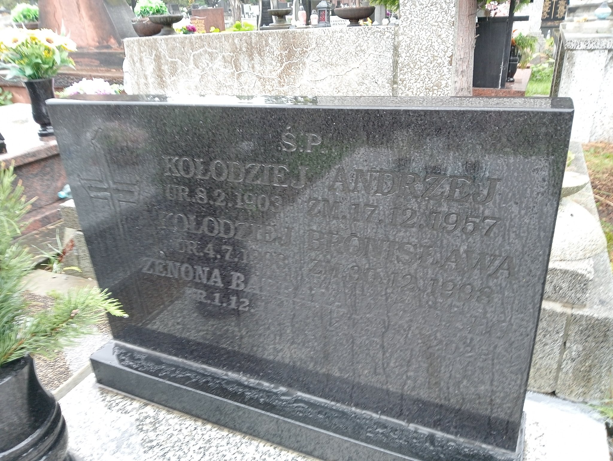 Andrzej Kołodziej 1903 Sosnowiec Wniebowzięcia NMP - Grobonet - Wyszukiwarka osób pochowanych