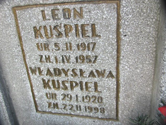 Leon Kuśpiel 1917 Sosnowiec Wniebowzięcia NMP - Grobonet - Wyszukiwarka osób pochowanych