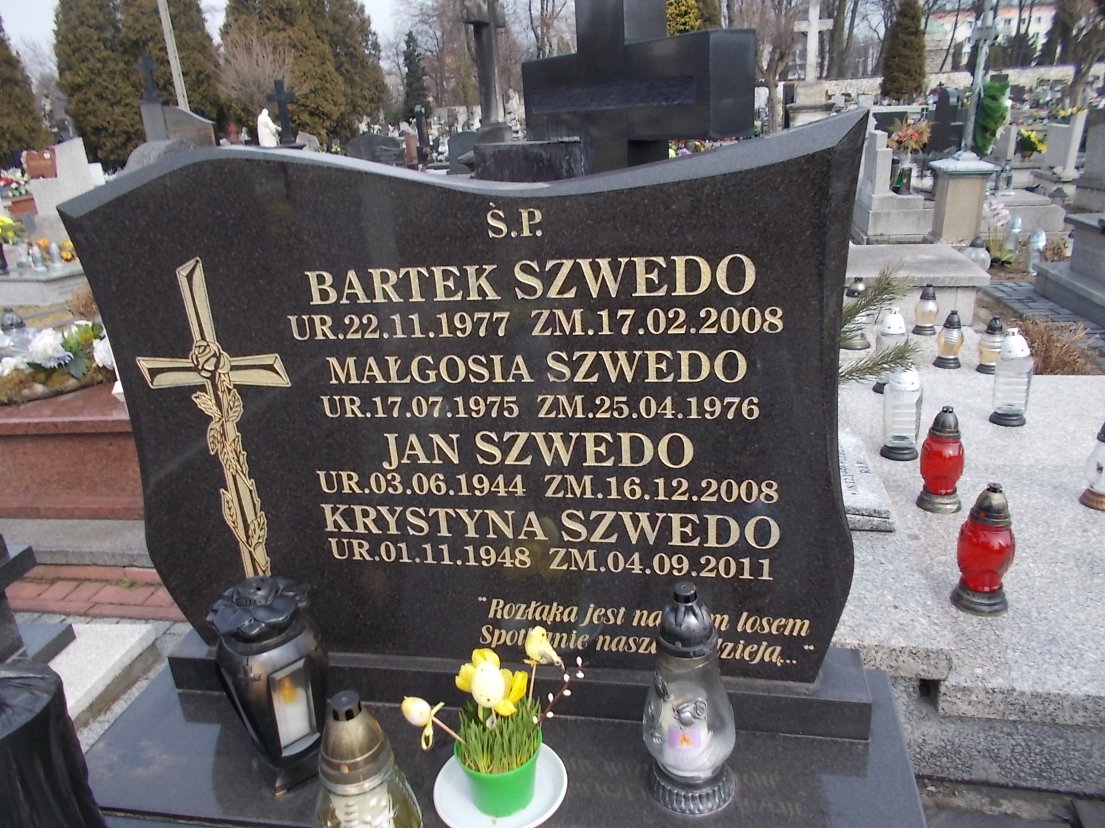 Jan Szwedo 1944 Sosnowiec Wniebowzięcia NMP - Grobonet - Wyszukiwarka osób pochowanych