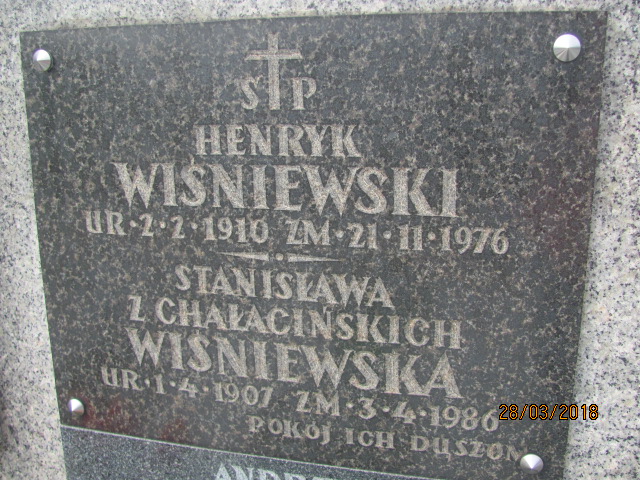 Henryk Wiśniewski 1910 Sosnowiec Wniebowzięcia NMP - Grobonet - Wyszukiwarka osób pochowanych