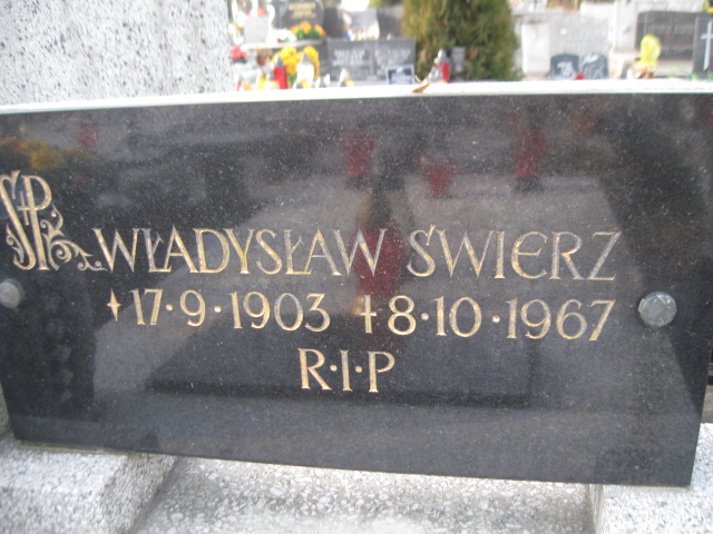 Władysław Świerz 1903 Sosnowiec Wniebowzięcia NMP - Grobonet - Wyszukiwarka osób pochowanych