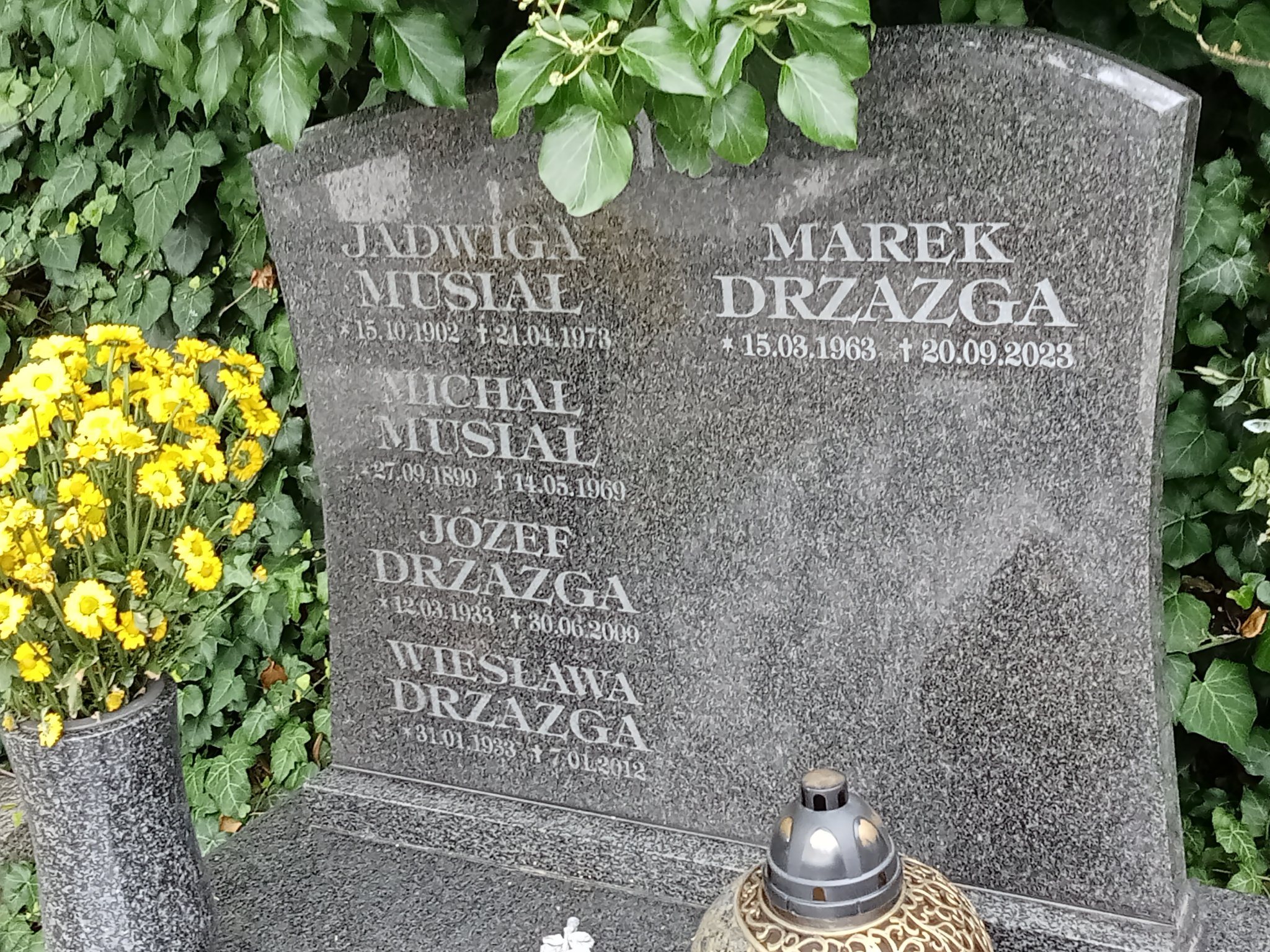 Marek Drzazga 1963 Sosnowiec Wniebowzięcia NMP - Grobonet - Wyszukiwarka osób pochowanych