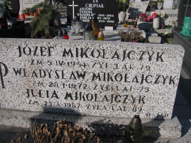 Józef Mikołajczyk Sosnowiec Wniebowzięcia NMP - Grobonet - Wyszukiwarka osób pochowanych