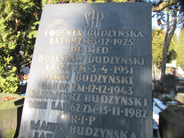 Bolesław Budzyński Sosnowiec Wniebowzięcia NMP - Grobonet - Wyszukiwarka osób pochowanych